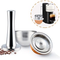 ICafilasNespresso Vertuo Next Capsule réutilisable Vertuoline/Vertuo Pop filtre à café rechargeable dosette originale en acier inoxydable
