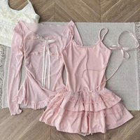 Korean Fashion Two Piece Tshirt Set Women Round Neck Short Sleeve Tees Slim Fit Basic Solid Color Daily Wear 2025 New Outfits