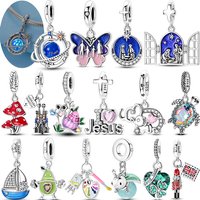 New 925 Sterling Silver Cute Snail Turtle Pendant Charms Fit Bracelet Anti-Allergy DIY Jewelry Gift for Women