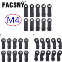 10pcs Plastic M4 Rod Ends Heads Linkage Joint Straight Bent Link Balls for 1/ 10 RC Crawler Car SCX10 TRX4 D90 TF2 CC01 Yikong