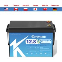 KEPWORTH 12V 180Ah 300Ah Lithium Iron Phosphate Battery With Upgraded BMS 6000 Cycles For RV Campers Golf Cart Off-Road Off-Grid