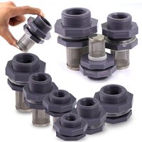 1/2" 3/4" 1" Water Tank Joint Stainless Steel Filter Female Thread Seal Washer for Garden Irrigation Aquarium Fish Tank Adapter