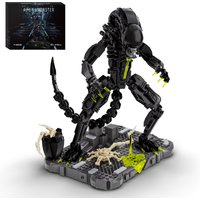 MOC Movie Alien Monster Building Blocks Model Alien Drooling Monster DIY Bricks Assembly Toys Kids Creative Toys Birthday Gifts