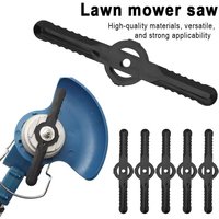 60/5 Pcs Plastic Lawn Mower Blades Grass Trimmer Blades High Strength Replacement Easy Fit Garden Weeding Trimmer Spare