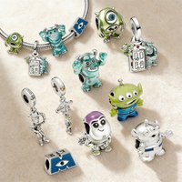 Disney Toy Story Monsters, Inc.Stitch,Dumbo,Winnie the Pooh,Charm Beads Dangle Fit Snake Bracelet Necklace Beads For Diy Jewelry