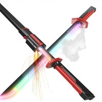 31.5inch flame sword:A cool glowing of a samurai sword,Equipped with impact sound effects and smoke effects,It's a party