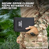 Kosibate Tactical Notebook Cover with Zipper 7.5' X 5' Notebook Cover Log Book Cover for Protecting Notes, Book (Cover Only)