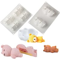 Sleeping Bear Design Silicone Cake Molds Mousse Bakeware Jelly Mould Party Dessert Baking Tools Food Grade Kitchen Supplies