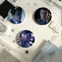 Game D-Detroit Become Human Laser Badge Creative Pins Brooch for Bag Clothes Hat Decor Gifts Fans Collect