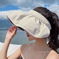 One Size UPF50+ 2 in 1 Shell Shaped Sun Hat for Women Converts To Headband Summer UV Protection Visor