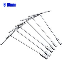 6-19 mm T-Style Socket Wrench Hexagon Nut Key Extended Hex Screwdrivers Automotive Tires Machinery Workshop Repair Hand Tools