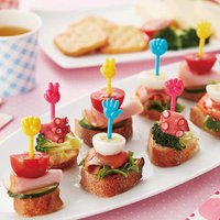 12pcs Fruit Fork Mini Cartoon Kids Cake Food Grade Plastic Fruit Toothpick Bento Lunch Bento Accessories Party Decor