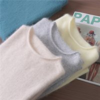 100% Mink Cashmere Women's Pullover Fashion Sweater O Neck Comfortable Soft Warm Knitwear Autumn Winter New Basic Clothing