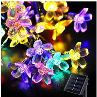 5/7/12M LED Solar Cherry Blossom Light String Outdoor Waterproof Fairy Light Christmas Decoration Garden Party Xmas Tree Decor