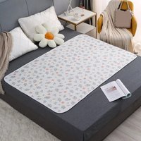 Soft Waterproof Baby Urine Mat Washable Flower Pattern Bedding Urine Pads Breathable Bed Protector Diaper Toddlers