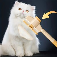 1 PCS Cat Dog Self-Cleaning Pet Comb - Knotting Hair Removal Tool - Suitable for Cats, Dogs Rabbits Dense Toothed Hair Remover