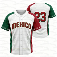 Summer Women's Men's Mexico NO.23 Short Sleeve Baseball Jersey 3D Mexico Flag Shirt Soccer Fan Gift Party Wear Tops