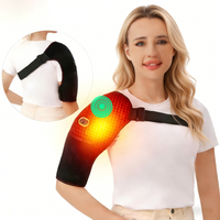 Carbon Fiber Heating Shoulder Pad with Vibration Massage Muscle Strain Injury Recovery Daily Pain Relief Care