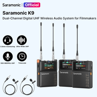 Saramonic K9 Professionelles Zweikanal-Digital-UHF-Funkmikrofon mit Lavalier-Mikrofon, 32-Bit-Float-Timecode und App für Filmemacher