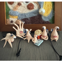 5pcs/Set Parasyte Miggy Blind Box Anime Collectible Pvc Mini Action Figures Cute Model Dolls Kids Trendy Toys Festival Gift