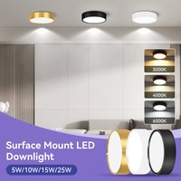 Plafonniers encastrés LED pour intérieur, 3 couleurs, décoration, lustre, éclairage domestique, panneaux lumineux, luminaires de rue, spots LED pour chambre à coucher