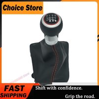 For Audi A3 6-Speed Black Leather Shift Knob Dust Cover Shift Knob Shift Knob Supply Source Auto Part