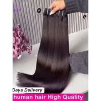 Straight Bundles 100% Human Hair 26 28 30 32 Inch Brazilian 16A Real Remy Weave Raw Hair Unprocessed Double Weft Human Hair Bundles Extensions For Women