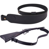 Vintage Leather Rifle Sling Adjustable Hunting Gun Shoulder Straps