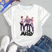 Retro McFly Rock Band Print Trend Short-sleeved Shirt Suitable for Both Men and Women, Large Size, Fashionable T-shirt