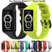 Silikonarmband für Huawei Band 6 7, atmungsaktives Ersatzarmband für Huawei Honor Band 6 Uhrenarmband, verstellbares Armband