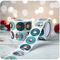 Christmas gift stickers decorative sealing sticker Merry Christmas Reward Self-adhesive labels Day party