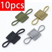 10pcs Molle Elastic Strap Tactical MOLLE System Webbing Retainer Attachment Accessories Fix Buckle For PPT Antenna Flashlight
