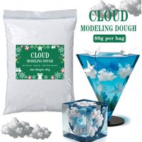 80G Cute white cloud filling,Suitable for resin crafts、Jewelry and keychain making - Imitation cloud clay material,Handmade crea