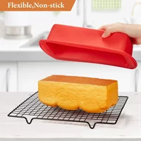 1pc Loaf Pans Silicone Bread Banana Pan For Homemade Cake Meatloaf And Quiche Non-Stick Silicone Baking Mold Kitchen tool