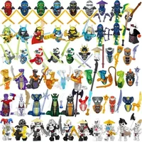 Mini Ninja Motorrad Actionfiguren Bausteine Skelett-Soldaten Schlangen-Krieger Samurai Anime-Film Puppen Bausteine Kinderspielzeug