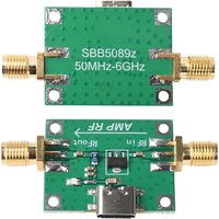 5 MHz–6 GHz RF power amplifier, 5 V DC, 20 dB gain, RF module with SBB5089 original chip and Type-C interface
