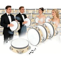 Wedding Tambourines Drum 4/7/10inch Wooden Hand Held Drum Metal Jingles Percussion Musical Instrument Noise Makers Party Supply