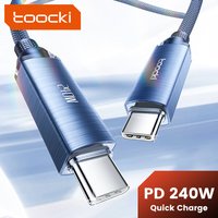 Toocki Type C To Type C Cable 240W/100W/60W Fast Charging Type-C Charger Data Cable For Macbook Huawei Samsung Xiaomi USBC To C