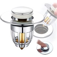 Press Bounce Basin Pop-up Drain Filter Bathroom Shower Sink Filter Plug Wash Basin Hair Sink Strainer Kitchen Bathtub Stopper