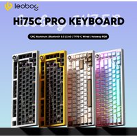 LEOBOG Hi75 Hi75C 81 Keys Hot Swap Mechanical Keyboard Kit Barebone Keyboard RGB Backlit Gasket-mounted Customizable Keyboard