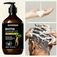 Biotin Hair Shampoo, Volumizing Hair Treatment, With Ginseng Turmeric, For Thin Fine Hair, Daily Cleansing 300ml