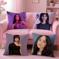 Celebrity J-Jenna Ortega Double-sided Printed pillow cover Short plush Suitable living rooms bedrooms sofas throw cushion cover