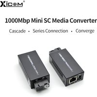 1 para Gigabit 100/1000M A/B SC Ethernet przełącznik światłowodowy konwerter mediów Rj45 nadajnik-odbiornik optyczny 20KM przełącznik fibra z zasilaczem