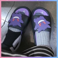 Gengar Slippers Anime Cartoon Kawaii Cute Adult Man Woman Summer Outdoor Sandals Casual Breathable EVA Shoes Home Slipper Gift