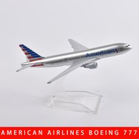 JASON TUTU 16cm American Boeing 777 Aircraft Model Planel Airplane Diecast Metal 1/400 Scale Planes