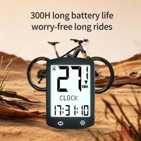 Large Screen Wireless Bicycle Computer Ultra-Long Standby Cycling Speedometer Odometer for Sports&Fitness Bike Computer