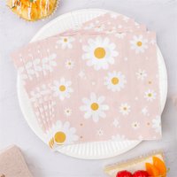 Daisy Printed Theme Disposable Tissues Birthday Party Decor Supplies Baby Shower Table Decoration Napkin