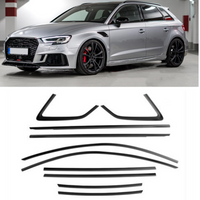 Titanium Black Car Exterior Window Trim Weatherstrips Seal Sticker Strip Cover Tape Gasket For Audi 2013-2020 A3 Hatchback image 3