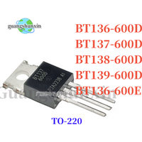 10pcs BT136-600E BT136-600D TO-220 BT136 600D BT136-600 BT137-600D BT138-600D BT139-600D Three terminal bidirectional thyristor