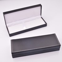1pc Premium Black PU Leather Pencil Box Fountain Pen Case Cover For Business Promotion and Souvenirs